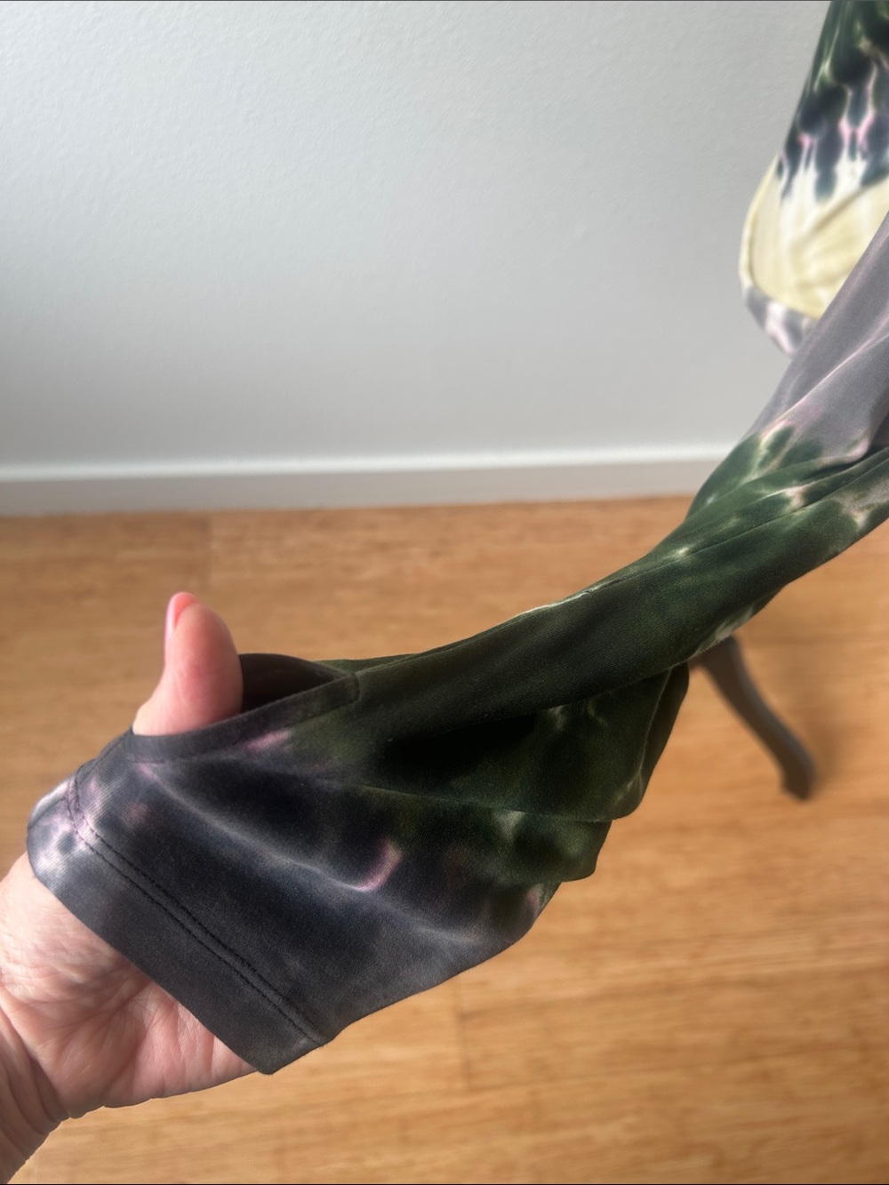 Zadig & Voltaire Tie-Dye Long Sleeve Graphic Top - Green, Cream & Purple - Picture 6 of 6